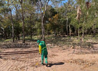 Limpurb intensifica limpeza preventiva no Morro da Luz em Cuiabá para reduzir riscos de queimadas