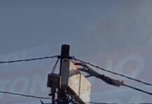 Veja Vídeo – Chamas em poste no Mapim em VG expõe moradores a risco