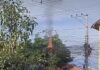 Veja Vídeo – Incêndio em poste provoca susto e interdita trecho de avenida em Várzea Grande
