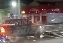 Veja Vídeo – Acidente entre carro e moto mobiliza equipes na Avenida da Prainha em Cuiabá