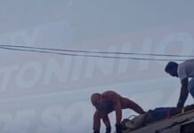 Veja Vídeo – Trabalhador sofre descarga elétrica e é resgatado desacordado em Cuiabá