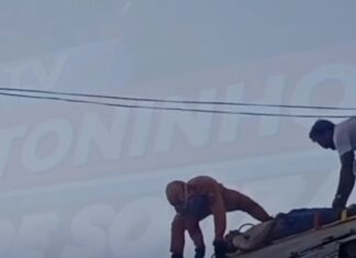 Veja Vídeo – Trabalhador sofre descarga elétrica e é resgatado desacordado em Cuiabá