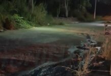 Veja Vídeo – Moradores denunciam vazamento recorrente de água em bairro de Várzea Grande