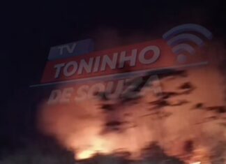 Veja Vídeo – Incêndio atinge vegetação no Distrito de Nossa Senhora da Guia em Cuiabá