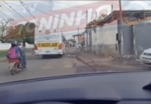 Veja Vídeo – Pai de aluno cobra motoristas para respeitar velocidade em frente a escola no São Mateus em VG