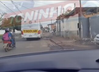 Veja Vídeo – Pai de aluno cobra motoristas para respeitar velocidade em frente a escola no São Mateus em VG