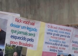 Veja Vídeo – Fãs homenageiam Rick durante enterro em cemitério de Sorocaba