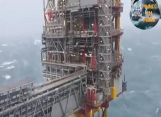 Veja Vídeo – Como plataformas de petróleo conseguem enfrentar ondas gigantes em alto-mar; veja