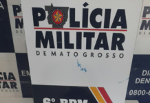 Homem é preso após apontar pistola para pessoas durante confraternização em Cáceres