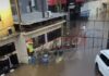 Veja Vídeo – Água da chuva alaga empresa de guincho e restaurante na região do Cidade Alta em Cuiabá