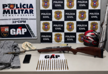 Adolescente é apreendido com rifle e munições após roubo de R$ 34 mil em Nova Xavantina
