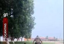 Veja Vídeo – Policial militar joga futebol com crianças durante patrulhamento; assista ao vídeo